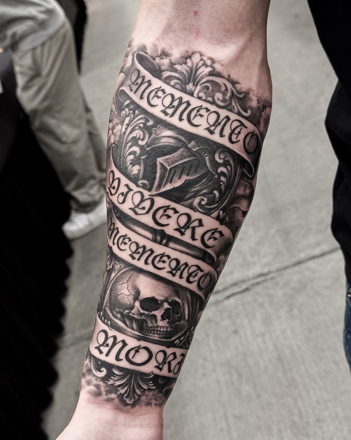 Custom Gothic Lettering Forearm